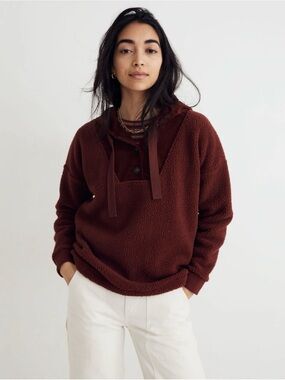 Madewell Cozy Sherpa Pullover Sweater